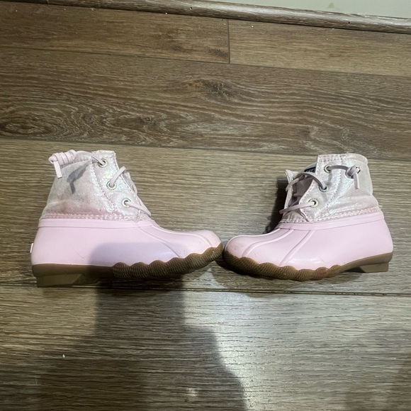 Toddler Sperry Saltwater Duck Boots Pink - Picture 5 of 9